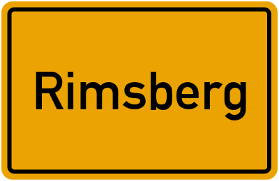 Ortsschild von Gemeinde Rimsberg in Rheinland-Pfalz