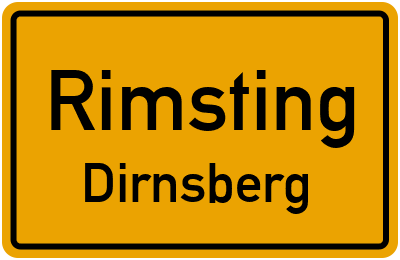 Ortsschild Rimsting Dirnsberg