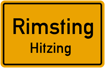 Ortsschild Rimsting Hitzing