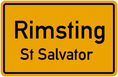 Ortsschild Rimsting St Salvator