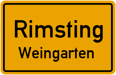 Ortsschild Rimsting Weingarten