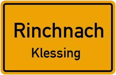 Ortsschild Rinchnach Klessing