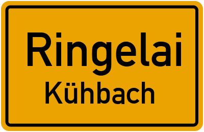 Ortsschild Ringelai Kühbach