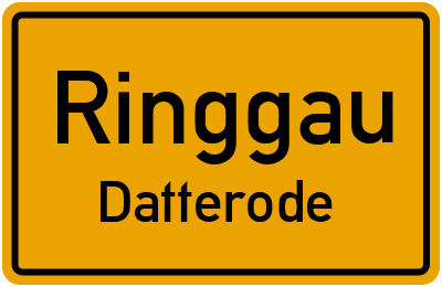 Ortsschild Ringgau Datterode