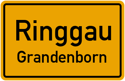 Ortsschild Ringgau Grandenborn