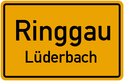 Ortsschild Ringgau Lüderbach