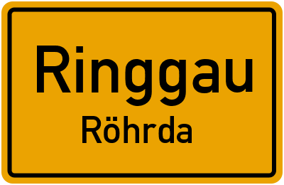 Ortsschild Ringgau Röhrda
