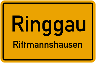 Ortsschild Ringgau Rittmannshausen