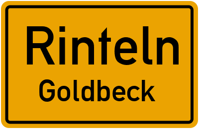 Ortsschild Rinteln Goldbeck