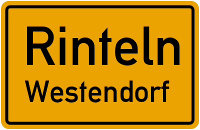 Ortsschild Rinteln Westendorf
