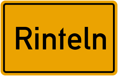 Ortsschild von Stadt Rinteln in Niedersachsen