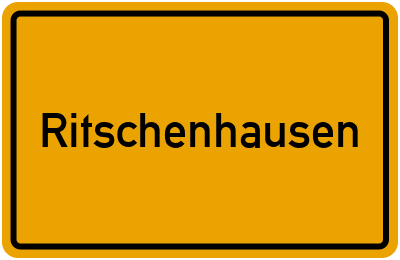 Ortsschild von Gemeinde Ritschenhausen in Thüringen