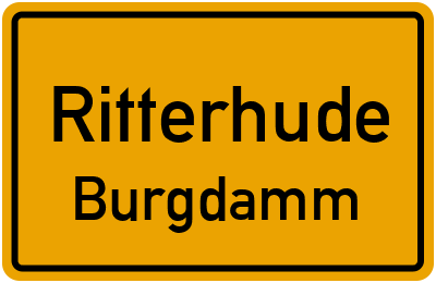Ortsschild Ritterhude Burgdamm