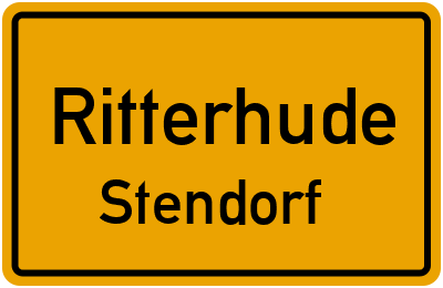 Ortsschild Ritterhude Stendorf