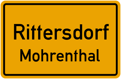Straßenverzeichnis Rittersdorf Mohrenthal