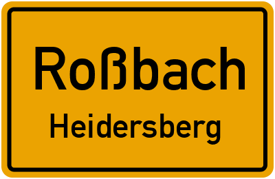 Straßenverzeichnis Roßbach Heidersberg