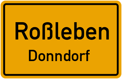 Straßenverzeichnis Roßleben Donndorf