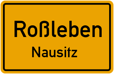 Straßenverzeichnis Roßleben Nausitz