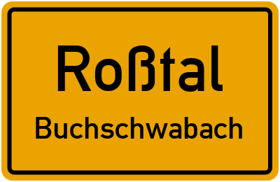 Ortsschild Roßtal Buchschwabach