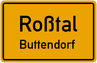 Ortsschild Roßtal Buttendorf