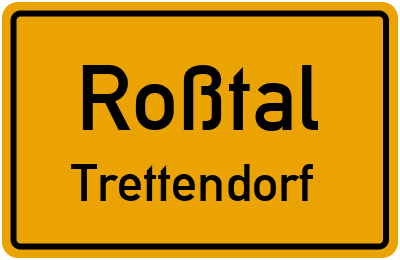 Ortsschild Roßtal Trettendorf