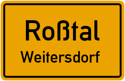 Ortsschild Roßtal Weitersdorf