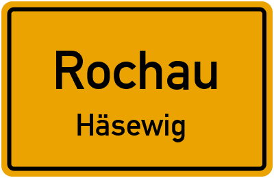 Ortsschild Rochau Häsewig