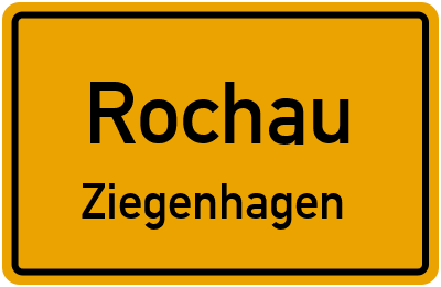 Ortsschild Rochau Ziegenhagen
