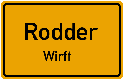 Straßenverzeichnis Rodder Wirft