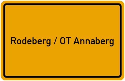 Branchenbuch Rodeberg / OT Annaberg, Thüringen