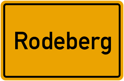 Ortsschild von Gemeinde Rodeberg in Thüringen