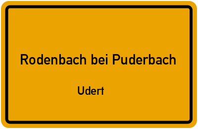 Straßenverzeichnis Rodenbach bei Puderbach Udert