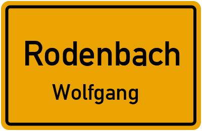 Straßenverzeichnis Rodenbach Wolfgang