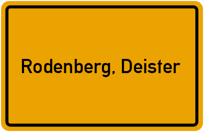 Ortsschild von Stadt Rodenberg, Deister in Niedersachsen