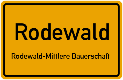 Straßenverzeichnis Rodewald Rodewald-Mittlere Bauerschaft