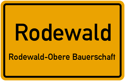 Straßenverzeichnis Rodewald Rodewald-Obere Bauerschaft
