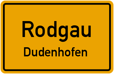 Ortsschild Rodgau Dudenhofen