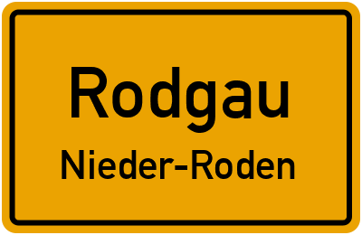 Ortsschild Rodgau Nieder-Roden