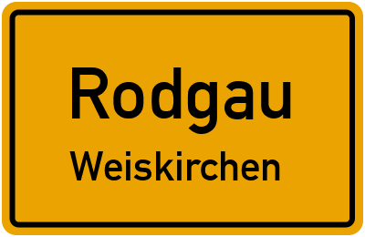 Ortsschild Rodgau Weiskirchen