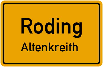 Straßenverzeichnis Roding Altenkreith