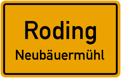Straßenverzeichnis Roding Neubäuermühl