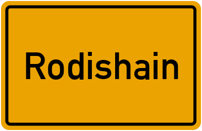 Ortsschild von Gemeinde Rodishain in Thüringen