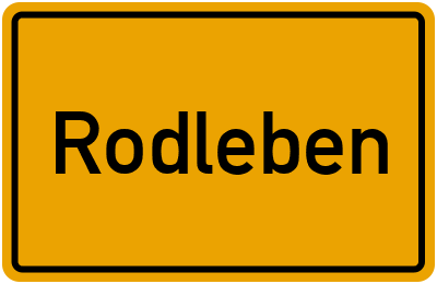 Ortsschild von Rodleben in Sachsen-Anhalt