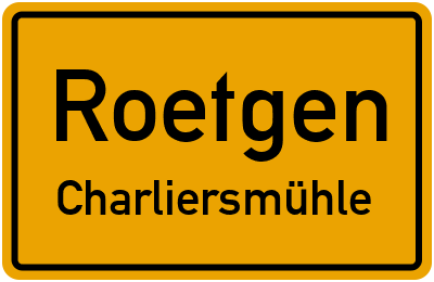 Straßenverzeichnis Roetgen Charliersmühle