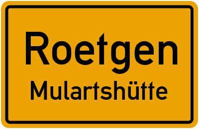 Straßenverzeichnis Roetgen Mulartshütte