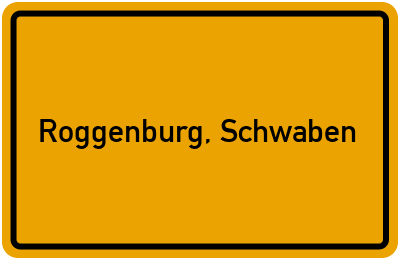 Ortsschild von Gemeinde Roggenburg, Schwaben in Bayern