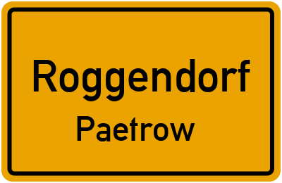 Straßenverzeichnis Roggendorf Paetrow