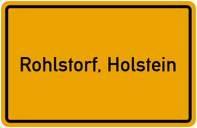Ortsschild von Gemeinde Rohlstorf, Holstein in Schleswig-Holstein