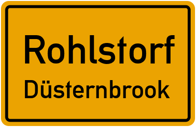 Ortsschild Rohlstorf Düsternbrook