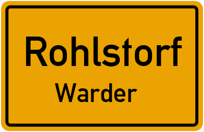 Ortsschild Rohlstorf Warder